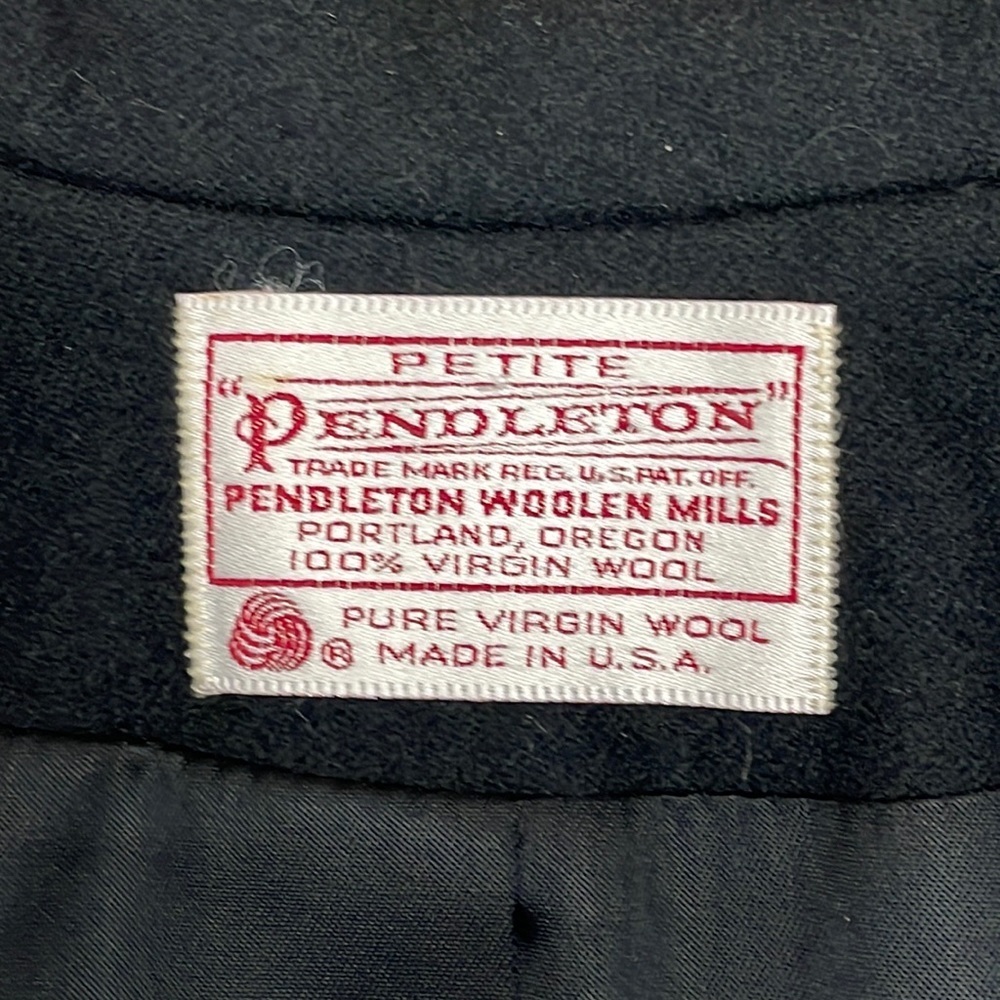 Pendleton Black Wool Crop Blazer Jacket Petite Me… - image 5